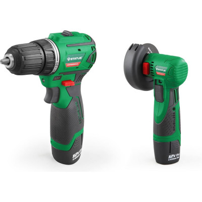 Бесщёточный аккумуляторный набор Дрель + УШМ STATUS 07126201