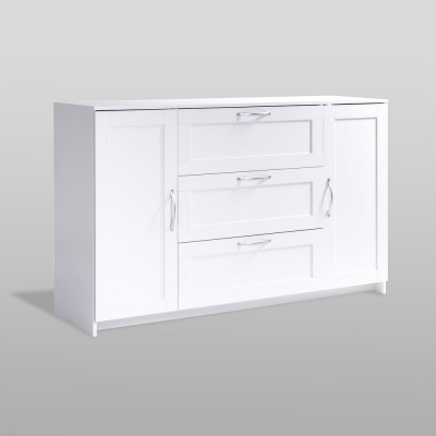 Тумба Гуд ЛАКК СИРИУС 2 двери и 3 ящика, 156x41x94 см, белая 2.02.03.290.1