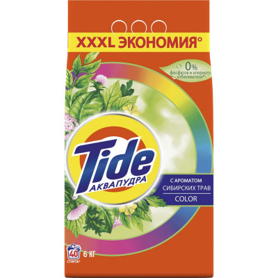 Порошок автомат Tide Color Сибирские травы 6кг 0001230253
