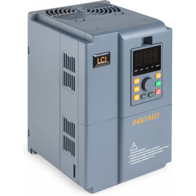 Преобразователь частоты INSTART lci-g7.5/p11-4b 7.5квт/11квт, 18а/24a, 3ф, 380в, 50гц/60гц, ip20, с панелью управления 000 91000