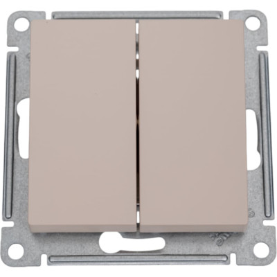 2-клавишный выключатель Systeme Electric Atlasdesign песочный сх.1, 10ах ATN001251