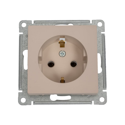 Розетка Systeme Electric Atlasdesign песочный, с заземлением, 16а ATN001243