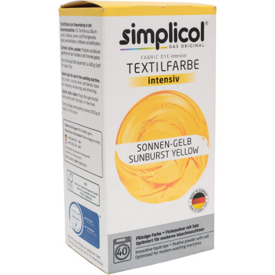 Краска для окрашивания текстиля Simplicol INTENSIV желтый 400 г 1801