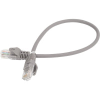 Шнур NIKOMAX U/UTP 4 пары, Кат.5e, 2хRJ45/8P8C, T568B, 7x0,175мм, LSZH, серый, 0,3м NMC-PC4UD55B-ES-003-C-GY