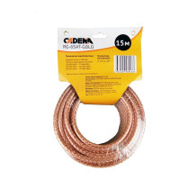 Коаксиальный кабель CADENA RG-6SAT-Gold для подключения спутниковой антенны, RG-6SAT-Gold-15m