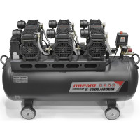 Компрессор Парма K-4500/100БМ безмасляный 3*1500 Вт, 100л, 711 л/м 02.014.00009