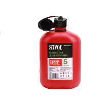 Канистра пластиковая красная для ГСМ 5 л STVOL SKP5