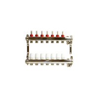 Коллекторная группа VRT 1"х3/4", евроконус, 7 выходов, c расходомерами 530146