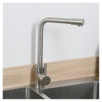 Смеситель для кухни MELANA нерж.сталь, однорычажный, сатин, высокий излив 8107