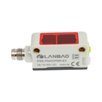 Оптический датчик ретрорефлекторный Lanbao PSE-PM3DPBR-E3, Sn=3000 мм, PNP NO/NC (Програм)10...30DC, разъем М8, 07-00035358
