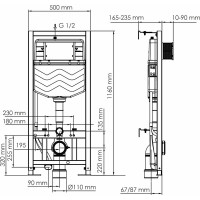 Система инсталляции для унитазов WasserKraft Aller 10TLT.010.ME