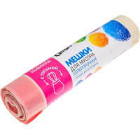 Мешки для мусора Fun Clean 60 л, 15 шт., бежевые, суперпрочные, с тесьмой для затягивания 16749