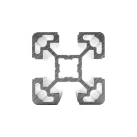 Профиль конструкционный 40x40 мм, паз 10 мм, 1500 мм Алтервиа A11404010X1500