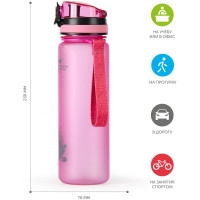 Бутылка для воды BAROUGE ACTIVE LIFE с нескользящим покрытием BP-915/100 600 мл/красный/бутылка