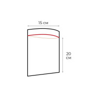 Пакет с замком ООО Комус zip lock 15x20 см, 35 мкм, 100 штук в упаковке 271802