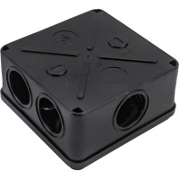 Коробка распред. наружного монтажа Greenel, 100x100x50мм IP55, цвет-чёрный GE41234-05