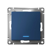 1-клавишный выключатель Systeme Electric Atlasdesign аквамарин с подсветкой сх.6а 10ах ATN001113
