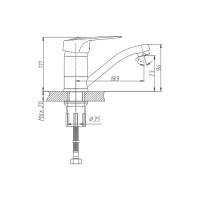 Смеситель для раковины Haiba хром HB4504-2