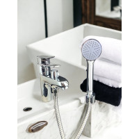 Смеситель для раковины Rainsberg с душевой лейкой 160 мм, глянцевый хром R2001F-5