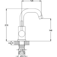 Смеситель для умывальника D-Linиз нержавеющей стали H110315-L