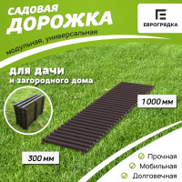 Садовая дорожка Еврогрядка 300x1000 мм, венге EGDOR30x100