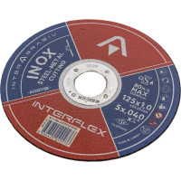 Круг отрезной круг INOX A060TBF 125x1x22 мм, Т41, нержавеющая сталь, металл Interflex 4079121010