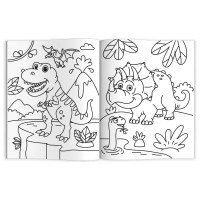 Раскраска для детей Феникс+ Серия Любимые раскраски ДИНОЗАВРЫ 215x280 мм, 8 л, блок - офсет 100 г/м2 61717