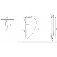 Перегородка для писсуара Santi Line SL-6006