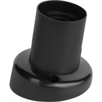 Патрон duwi E27 настенный, гладкий, черный 24536 0