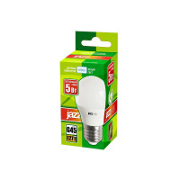Светодиодная лампа Jazzway PLED-ECO 5Вт G45 шар матовая 4000К нейтральный белый E27 400лм 230В/50Гц 1036988A
