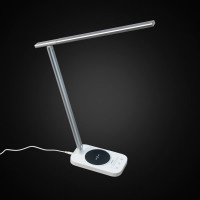 Светильник Citilux Ньютон, белый, серебро, USB+Qi CL803051