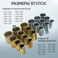 Универсальный набор для работы с сайлентблоками и подшипниками Car-Tool CT-V1302A