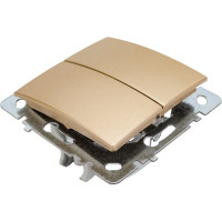 Механизм выключателя NILSON 2СП золото Touran/Alegra metallic 24150403