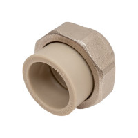 Комбинированная муфта VRT разъемная, наружная, 32х3/4", EVER plast, серый 538326