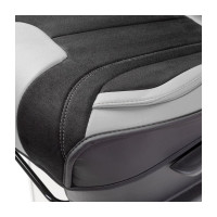 Каркасные 3D накидки на передние сиденья CarPerformance 2 шт., экокожа и алькантара CUS-3034 BK/GY