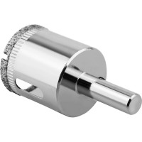 Коронка с центрирующим сверлом по стеклу и керамике (28х55 мм) Vertextools 336-28-55