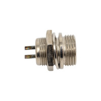Разъем MIC12 2P штекер Pro Legend металл на корпус, PL2220