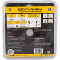 Пильный диск по дереву 190x1.4/2.2x30/25.4/20/16 мм, 48Т, чистовая обработка GRAFF 21319048