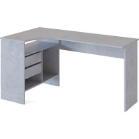 Письменный стол СОКОЛ СПм-25 левый, бетон 00-00011530