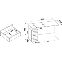Компьютерный стол СОКОЛ КСТ-105 Венге/беленый дуб 00-00011411