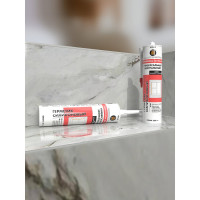 Универсальный силиконовый герметик EAST BRAND нейтральный, белый, 280 мл ES0004