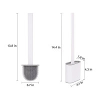 Ершик для туалета ZDK Homium Clean Home цвет белый с липучкой toiletbrush01