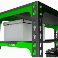 Металлический стол Metalex 750x1100x500 (две полки) SMMPII751150