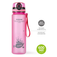 Бутылка для воды BAROUGE ACTIVE LIFE с нескользящим покрытием BP-915/100 600 мл/красный/бутылка