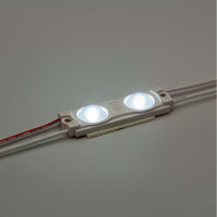 Светодиодный модуль ELF 2smd диод 2835, с линзой, 160гр.,12В, ip 65, std, холодный белый (упак 100 шт) ELF-2SMDstd СW (100)