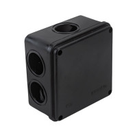 Коробка распред. наружного монтажа Greenel, 100x100x50мм IP55, цвет-чёрный GE41234-05
