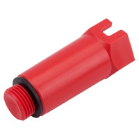 Заглушка RTP длинная, 1/2, пластик, красная 30375