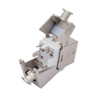 Модуль keystone DKC rj45 cat6 экранированный(stp), 90 градусов, серебристый(форм-фактор s19) RNK6F90TL
