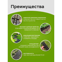 Садовая дорожка Еврогрядка 200x1000 мм, венге EGDOR20x100