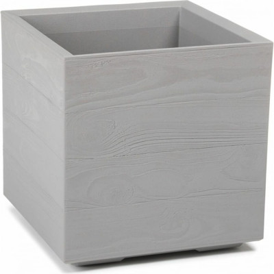 LAMELA Sp.z o. 884 Кашпо квад на колесиках KARO ECO wood 40 40 h39 4 см 36л серый 064853